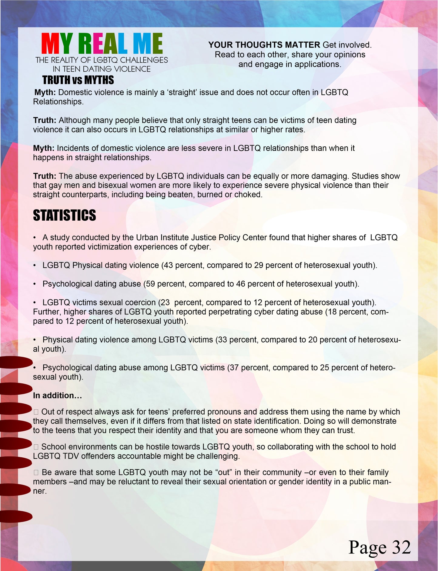 Let’s Talk About BOYZ Teen Dating Violence Awareness and Prevention Series for Teen Girls Instructor & Participant Guide Available in Paperback and Ebook Format