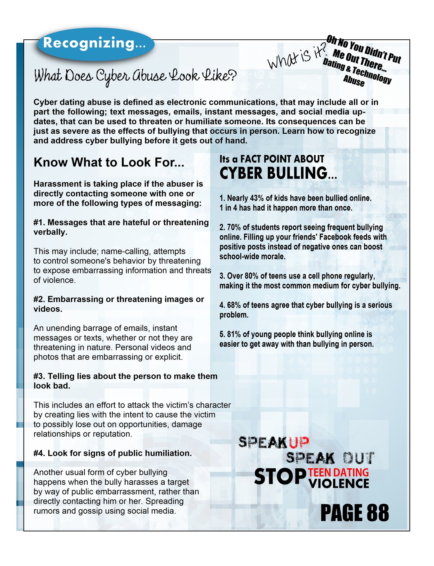 Let’s Talk About BOYZ Teen Dating Violence Awareness and Prevention Series for Teen Girls Instructor & Participant Guide Available in Paperback and Ebook Format